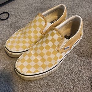 yellow checkered board vans